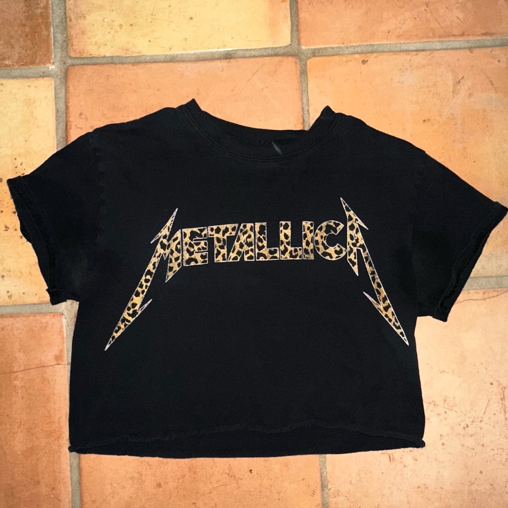 metallica crop top